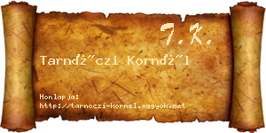 Tarnóczi Kornél névjegykártya